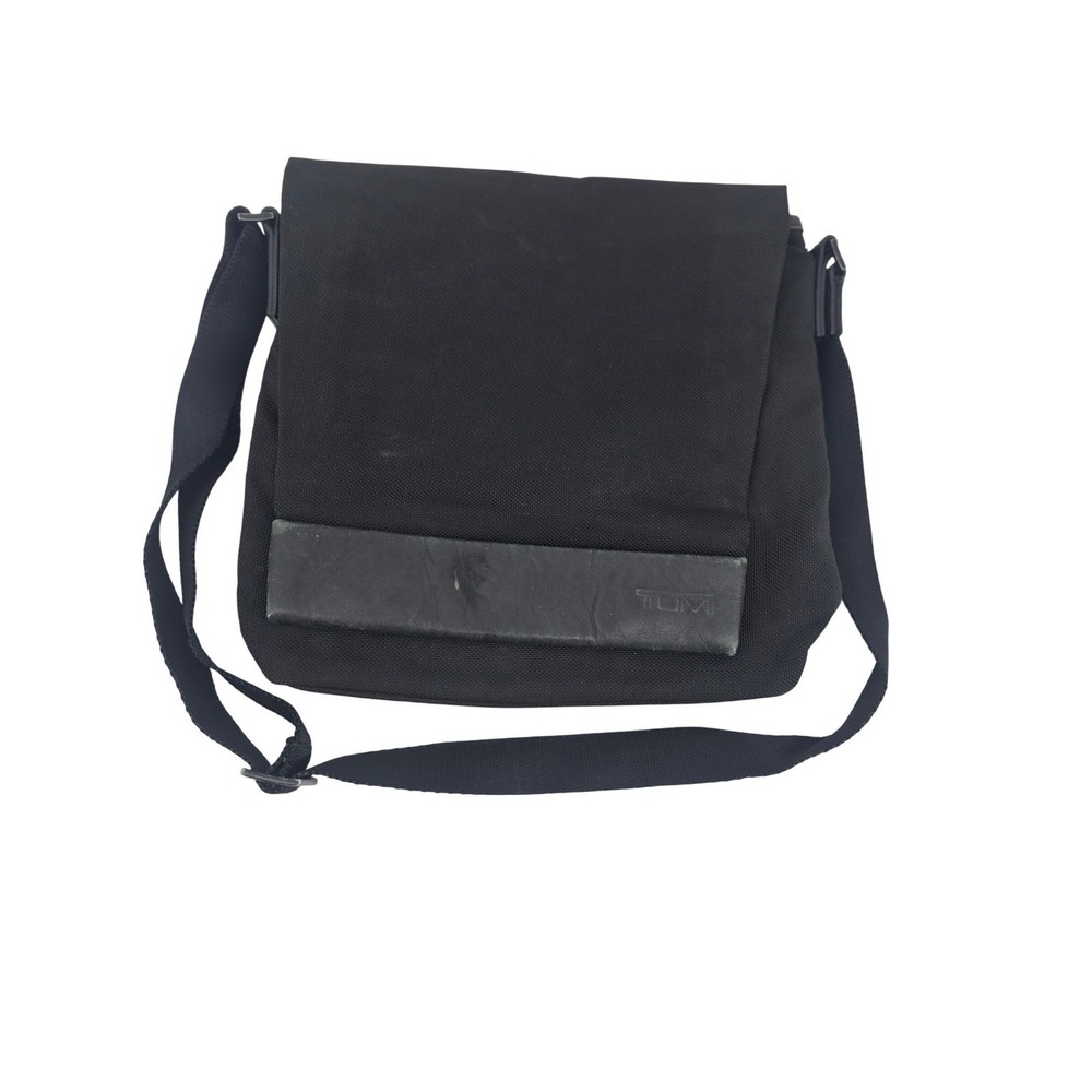 Tumi Messenger Bag Mens‎ OS 4368D3 Black Ballistic Nylon Crossbody*